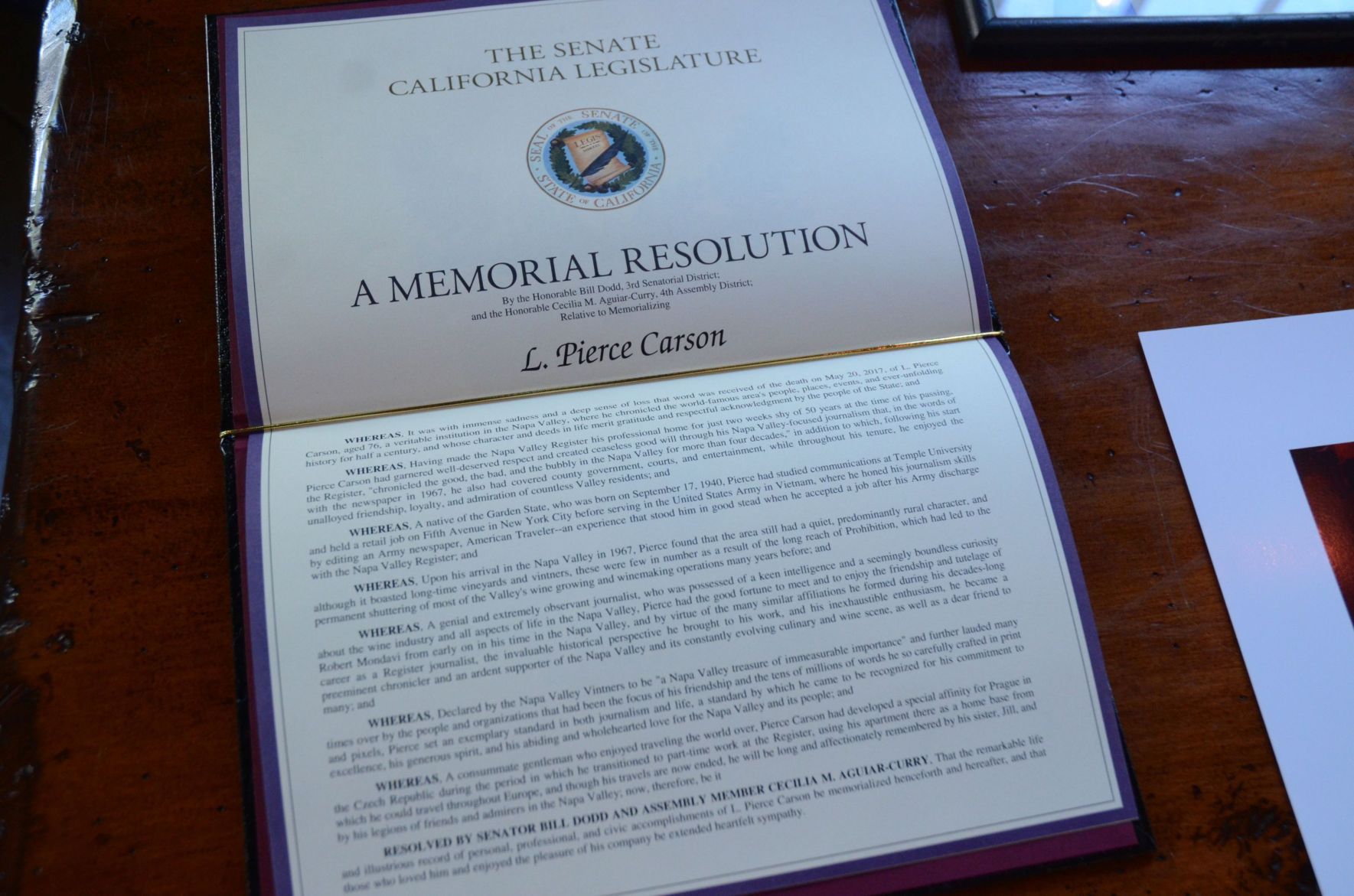 Senate proclamation